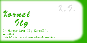 kornel ilg business card